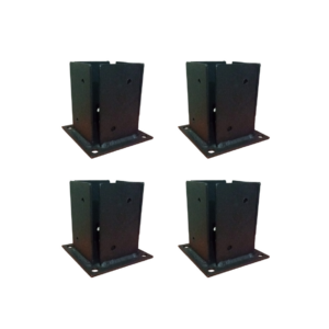Kit de 4 Bases para Pilares 6x6 (Modelo 4 Aletas)