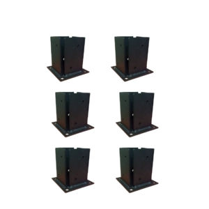 Kit de 6 Bases para Pilares 5x5 (Modelo 4 Aletas)