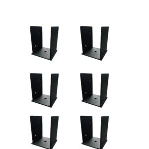 Kit de 6 Bases para Pilares 4x4 (Modelo 2 Aletas)