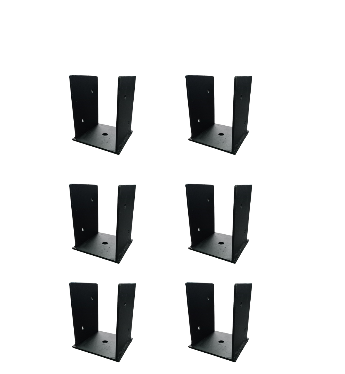Kit de 6 Bases para Pilares 6x6 (Modelo 2 Aletas)